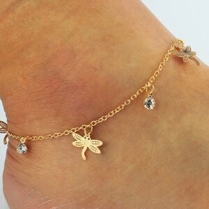 DRAGONFLY‎ AND RHINESTONE ANKLET